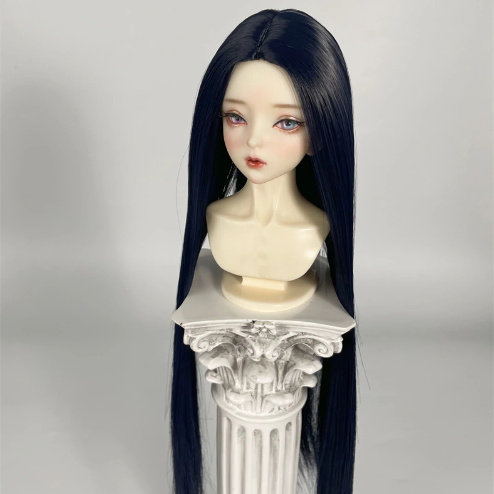 

Doll's Wig for 1/3 1/4 1/6 BJD SD Doll Medium Long Straight Hair Ancient Style High Temperature Silk Doll Accessories,no Doll