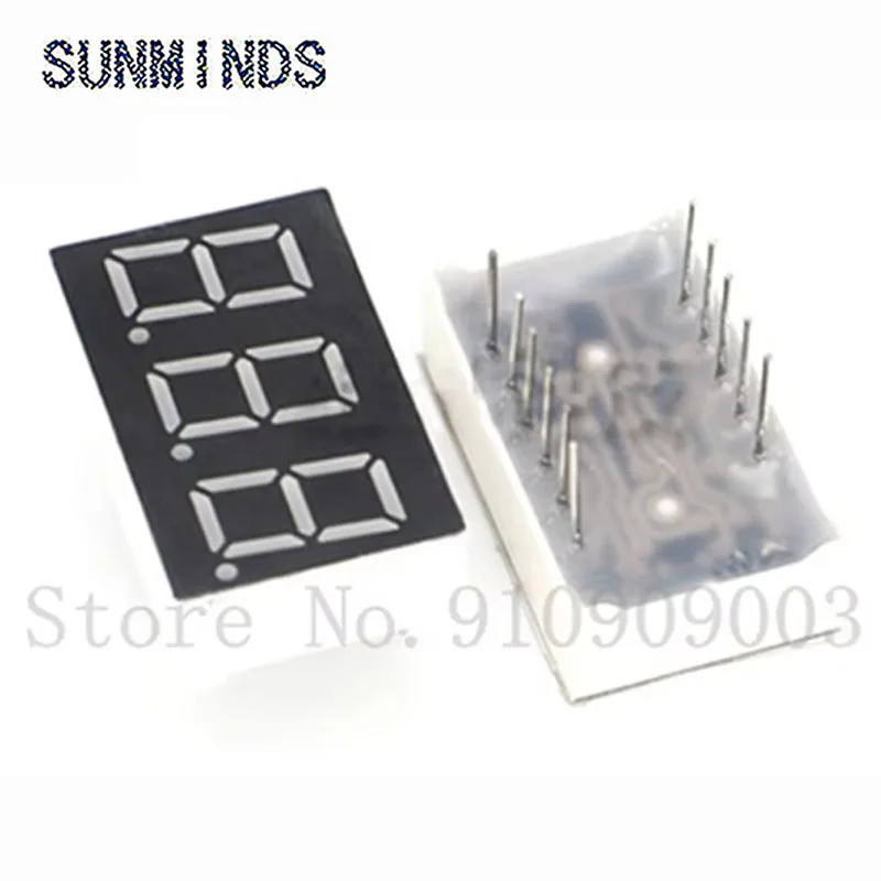 5 pçs segmento de tubo digital cátodo comum vermelho 3 bit tubo digital 0.36 polegada 11 agulhas display led vermelho 3631as