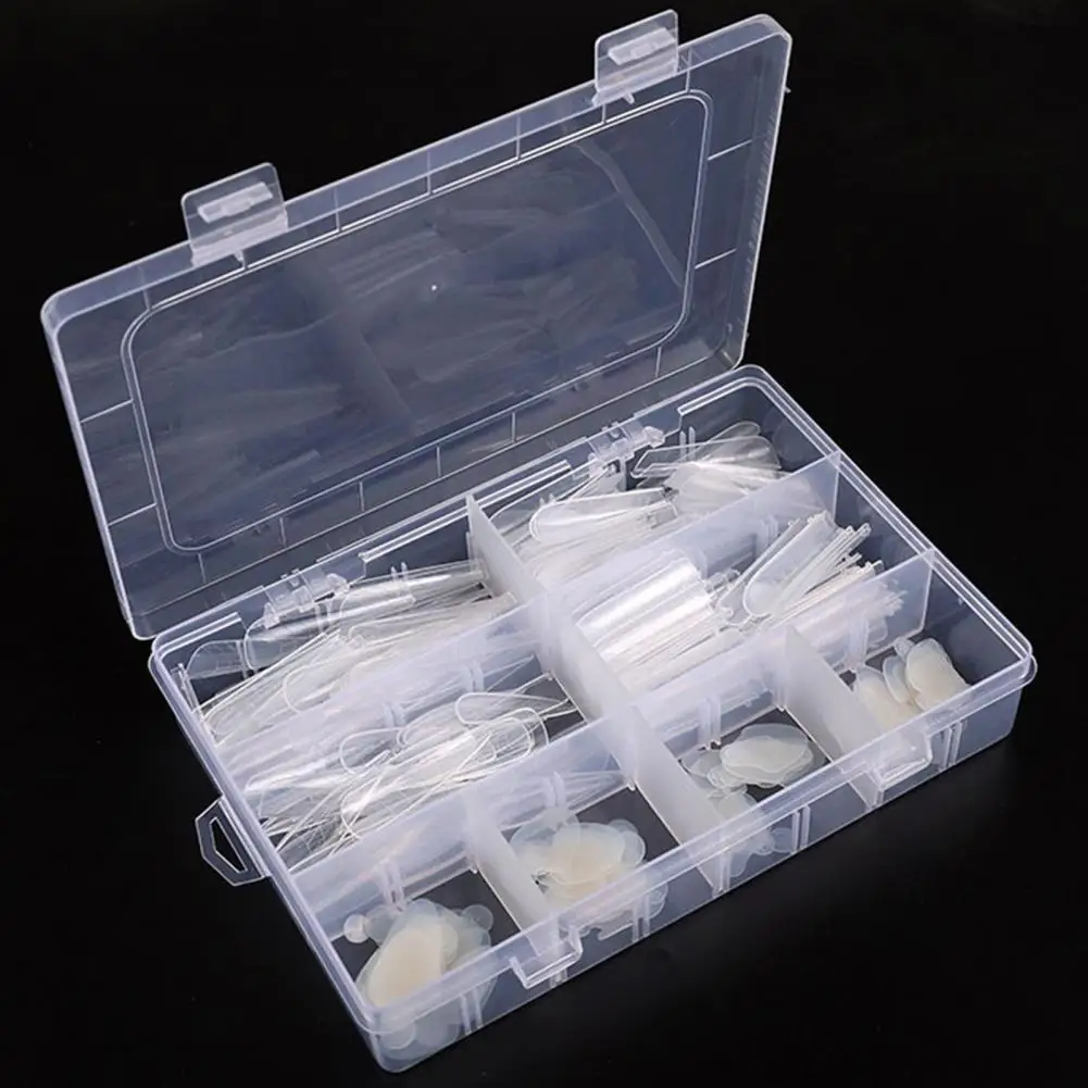 

288Pcs/Box Professional Quick Building Flexible Mixed Size Nail Mold Tips Extension Accessory Nail Salon Supplies