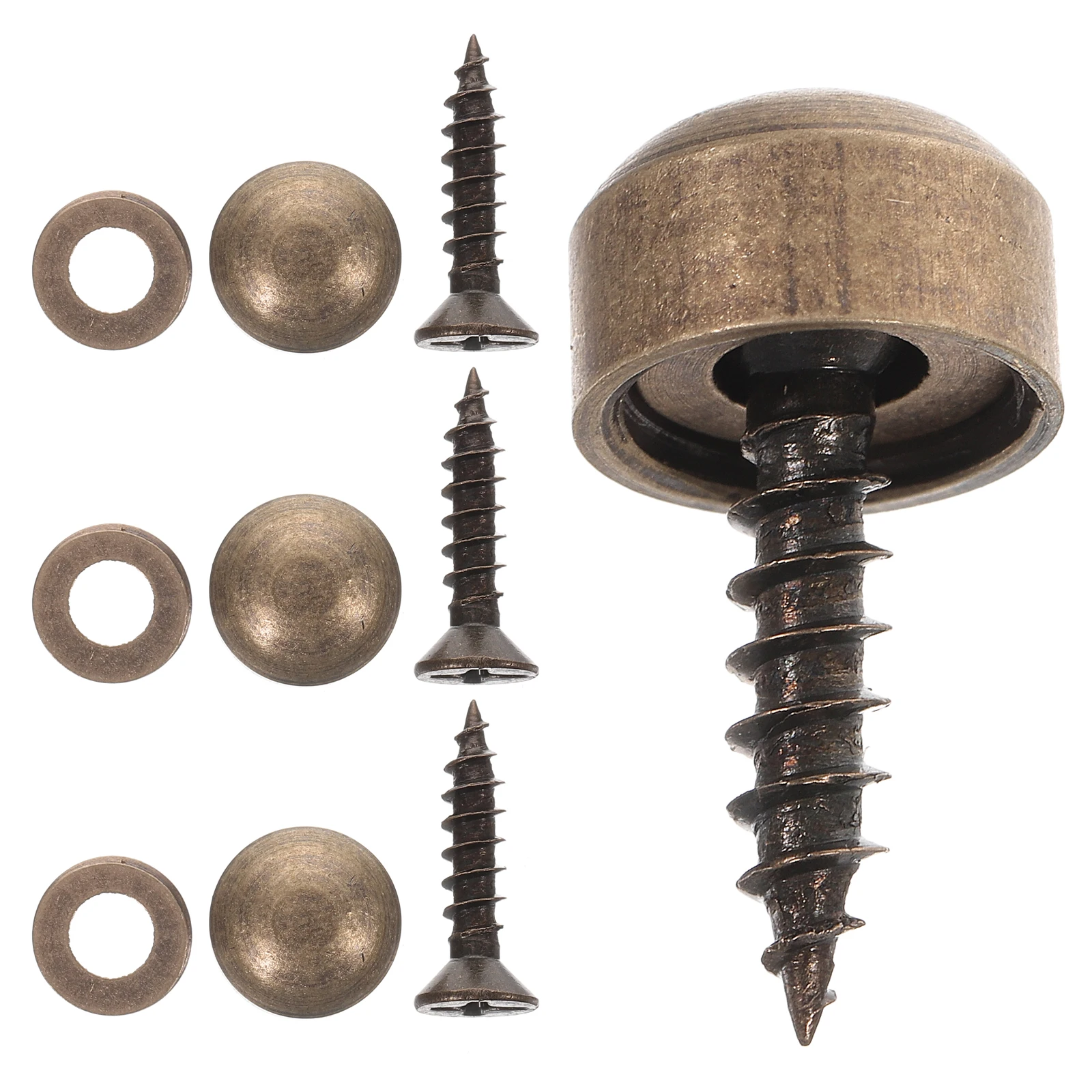 

1 set Screw Caps 9mm Copper Self Tapping Screws Mirror Fixing Hardware Furniture Decorative Screws Accessories