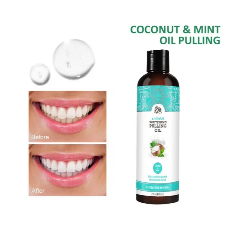 

237ml Mouth Wash Coconut Peppermint Oil Freshens Breath Portable Oral Care Products For Men And Women Daily Oral Care Products