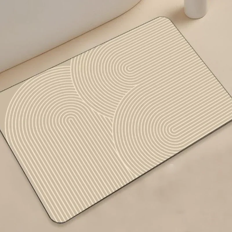 Japanese Diatom Mud Mat for Bathroom Modern Absorbent Bathtub Anti-Skid Foot Pad Soft Entry Porch Balcony Decoration Doormat