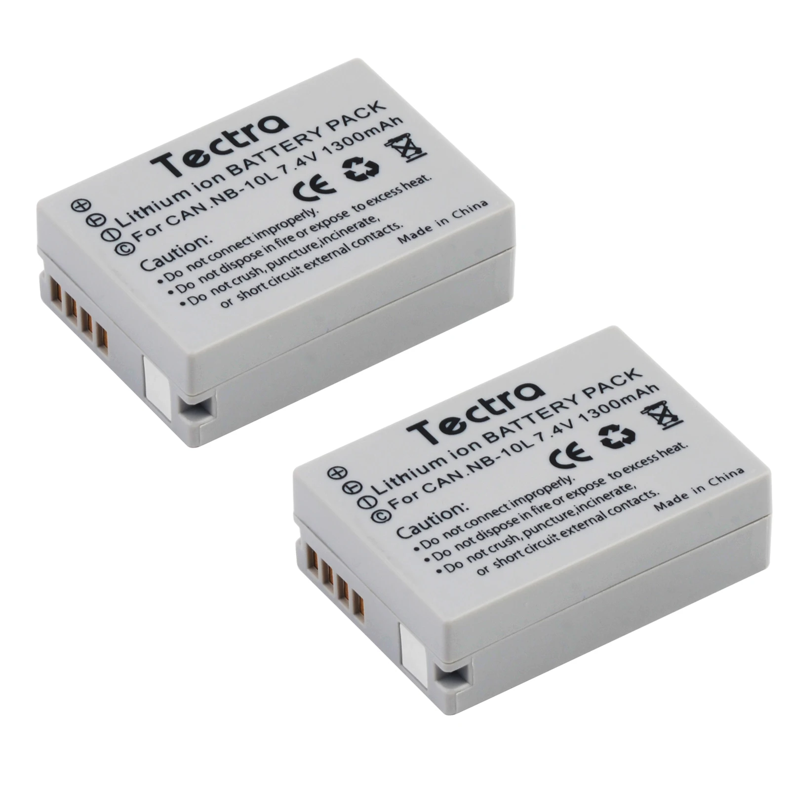 Tectra NB-10L Battery&Dual Charger for Canon PowerShot G15,G16,G1X,G3X,SX40 HS,SX40HS,SX50 HS,SX60 HS Digital Camera