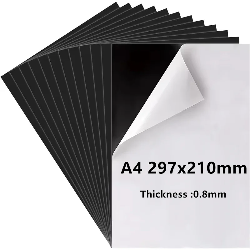 A4 Self-Adhesive Magnetic Sheets Fridge Magnets Flexible Rubber Magnet Sheets Mats for Refrigerator Crafts Photos Cutting Decor
