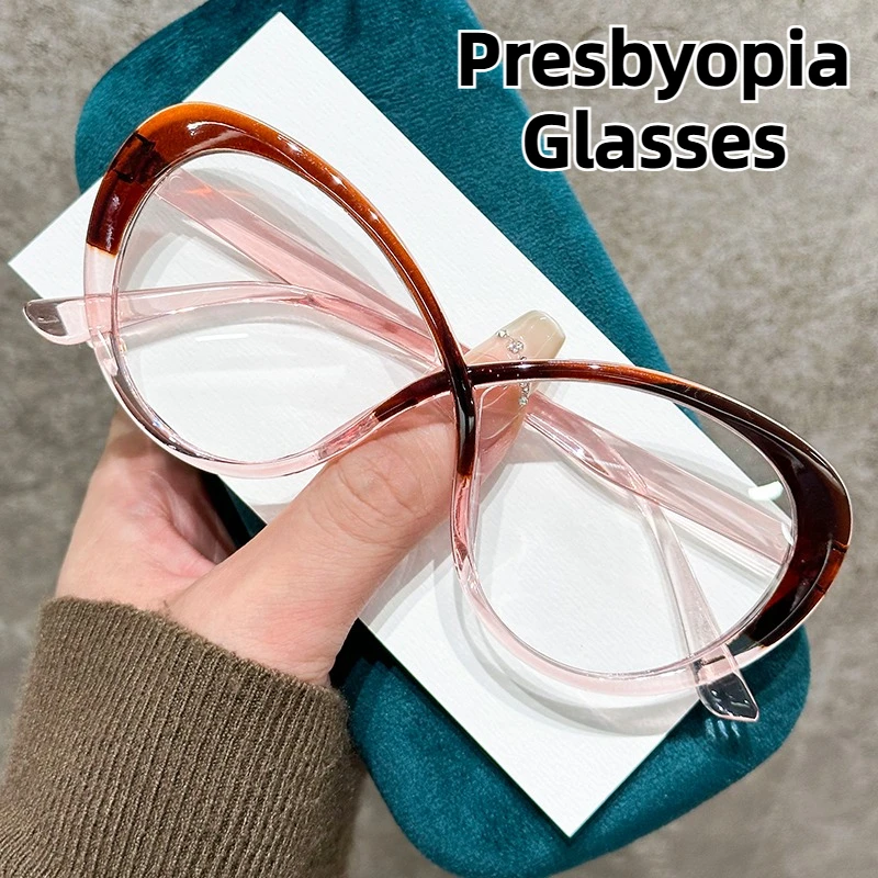 

New Large Frame Anti-blue Light Presbyopia Glasses Neutral Simple Style High-definition Anti-blue Light Reading Glasses 0 To 4.0