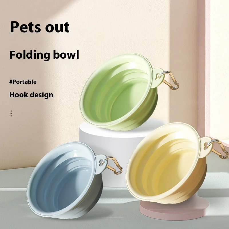 

Pet Outdoor Folding Bowl PET Going Out Travel Portable Dog Bowl Cat Dog Eating Drinking Water Food Basin корм влажный для кошек
