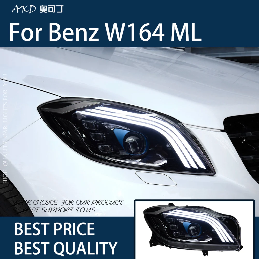 Car Lights For Benz W164 ML 2012-2015 ML300 ML350 Newest Maybach Design LED Auto Headlights Assembly Accessories