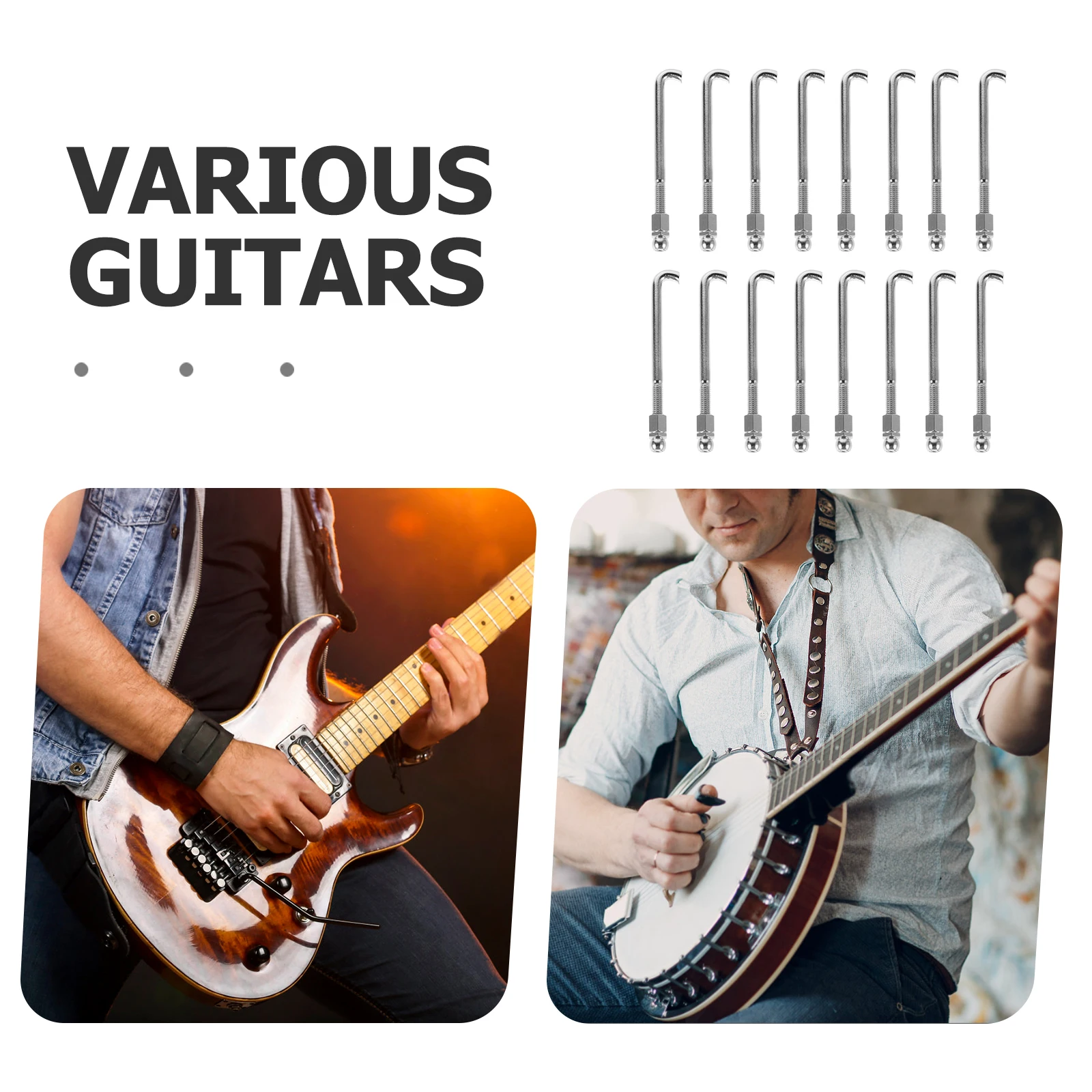 48 Stuks Precisie Banjo Hardware Kit Met Verstelbare Spanhaken Beugelmoeren Voor Gitaar Banjo Reparatie Liefhebbers Technici