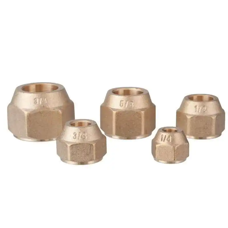 Hongsen Air Conditioning Copper Sodium Copper Tube Connection Nut Nut Copper Lock Head Forging Thickened Expansion Cap Nut Cap