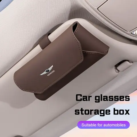 자동차 선글라스 박스 액세서리 Genesis G80 GV70 GV80 GV60 G70 Essentia G90 X 자동차 선 바이저 안경 케이스 보관 주최자
