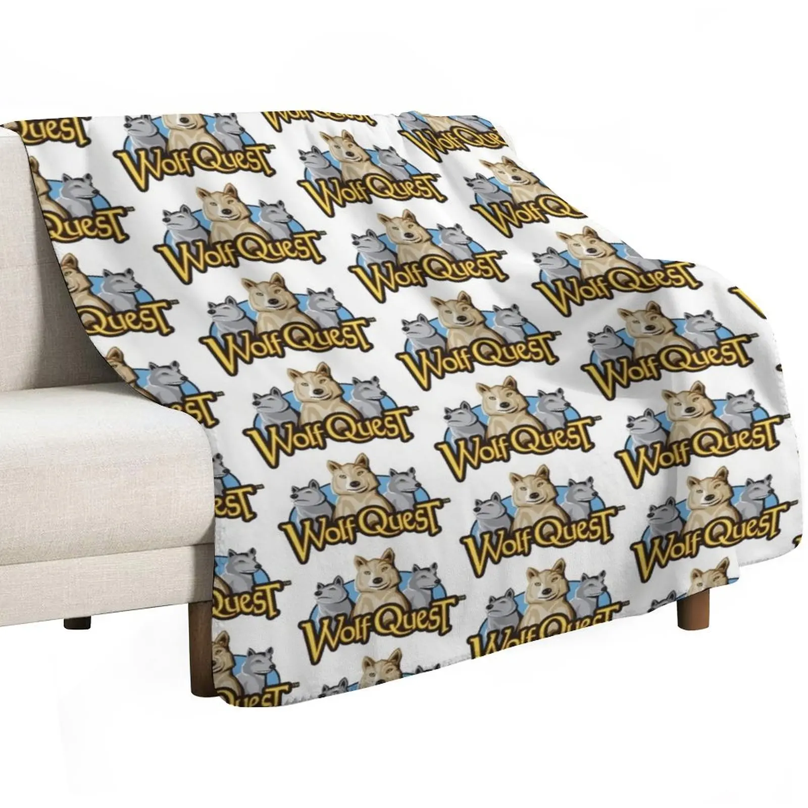 WolfQuest Classic logo Throw Blanket Single Warm halloween christmas gifts Luxury Thicken Blankets For Baby Blankets