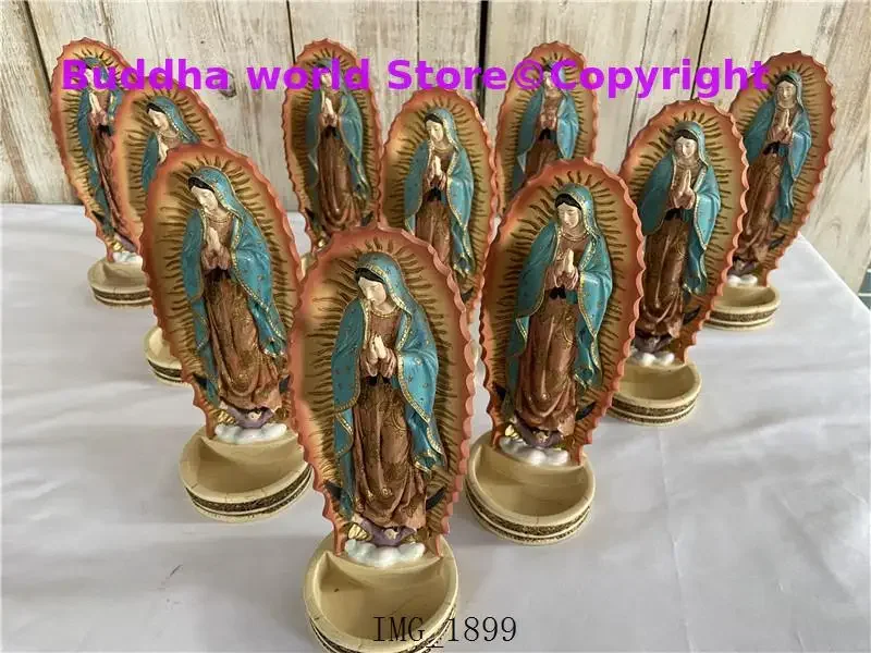 20CM # Christianity Catholicism family effective blessing Our Lady of Guadalupe Virgin Mary Resin God statue icon saint Ornament - Image 2