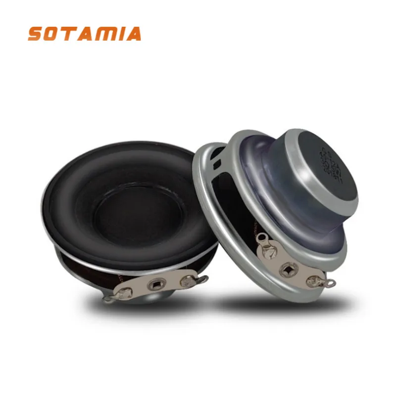 SOTAMIA 2Pcs 40MM Portable Audio Full Range Mini Speakers 16 Core 4 Ohm 5 W Loudspeaker DIY Sound Bluetooth Speaker Home Theater