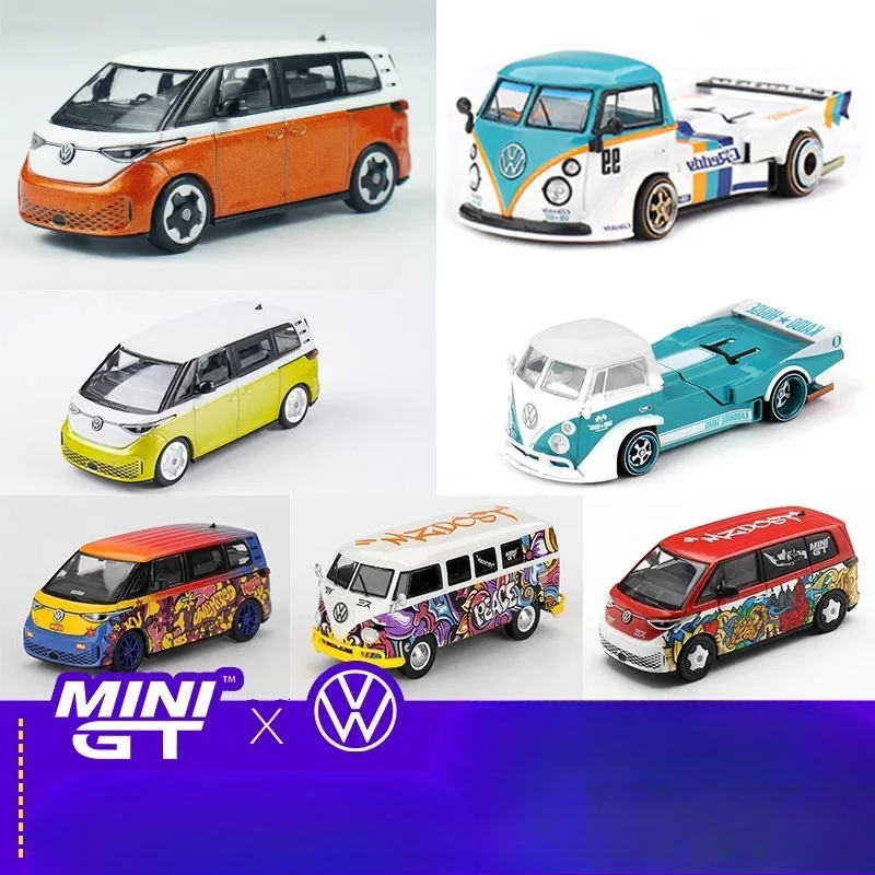 MINIGT 1:64 Volkswagen T1 Volkswagen ID.Buzz Van Van Alloy Car Model