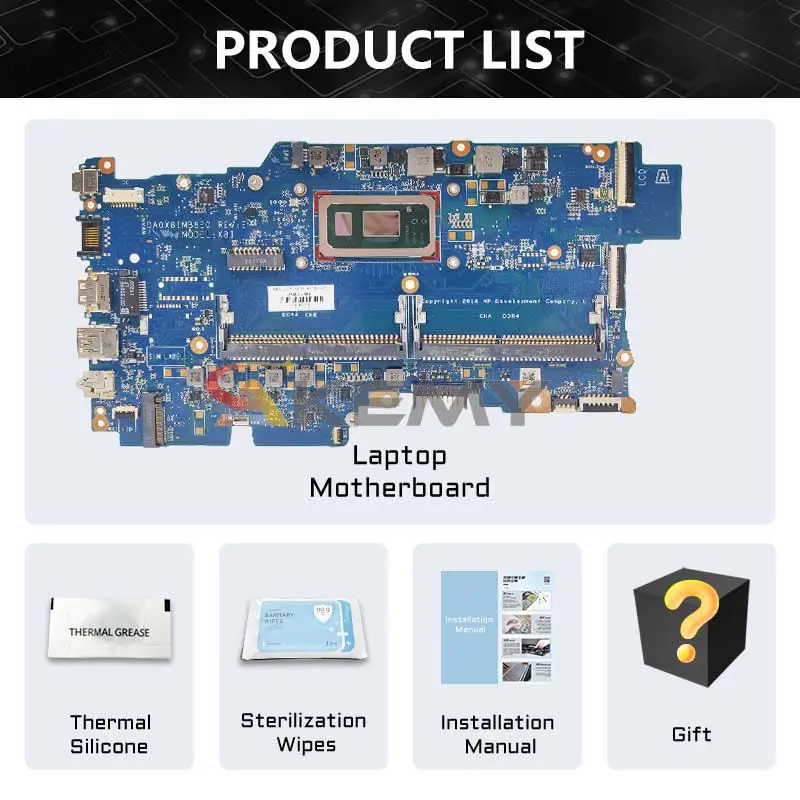 Imagem -06 - Akemy Da0x8imb8e0 Placa-mãe para hp 430 g6 L44502001 L44504-001 L44505601 Laptop com i3 i5 i7 8ª Cpu Ddr4