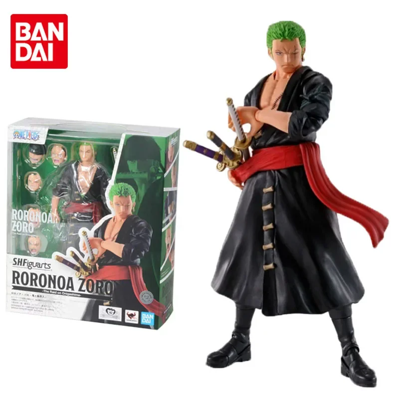 

Фигурка Bandai из аниме ONE PIECE SHF Roronoa Zoro, фигурка героя, игрушки для мальчиков и девочек, подарок для детей, Коллекционная модель, украшения