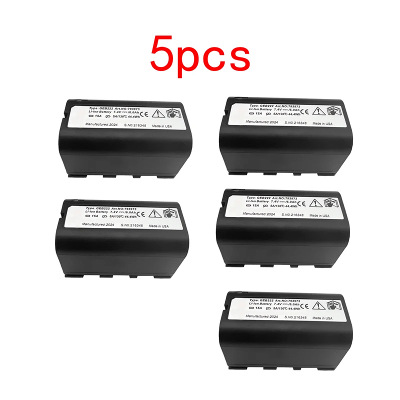 

5PCS GEB222 Battery For Leica Total Station GPS System ATX1200 1230 Piper 100 200 Lases Survey Instruments Rechargeable Battery