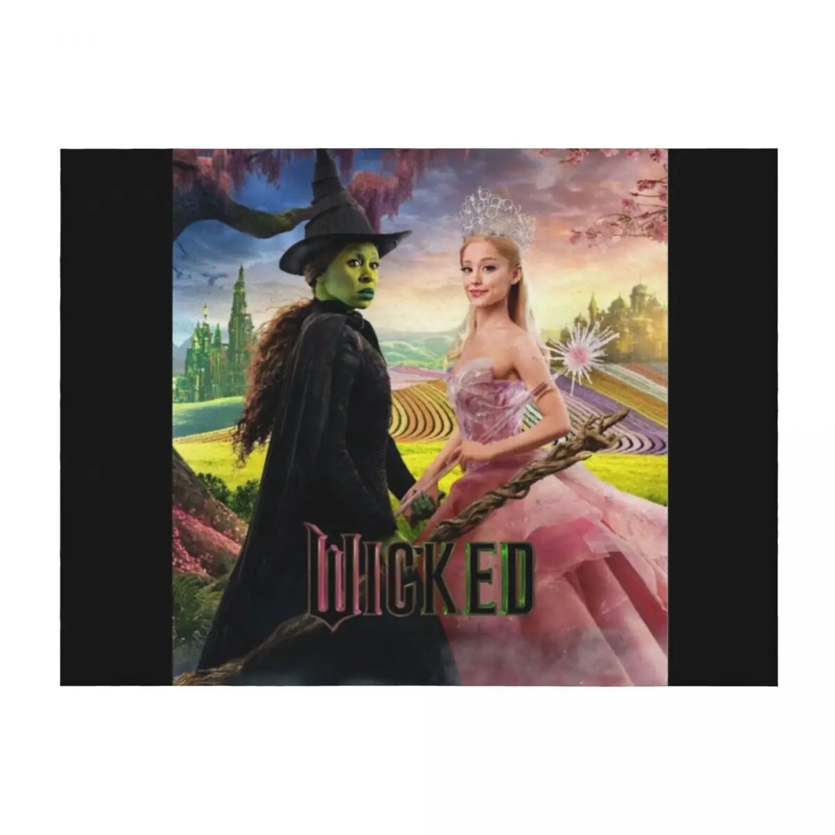 

Wicked Movie Throw Blanket funny gift Polar Luxury Brand Cute Plaid Blankets