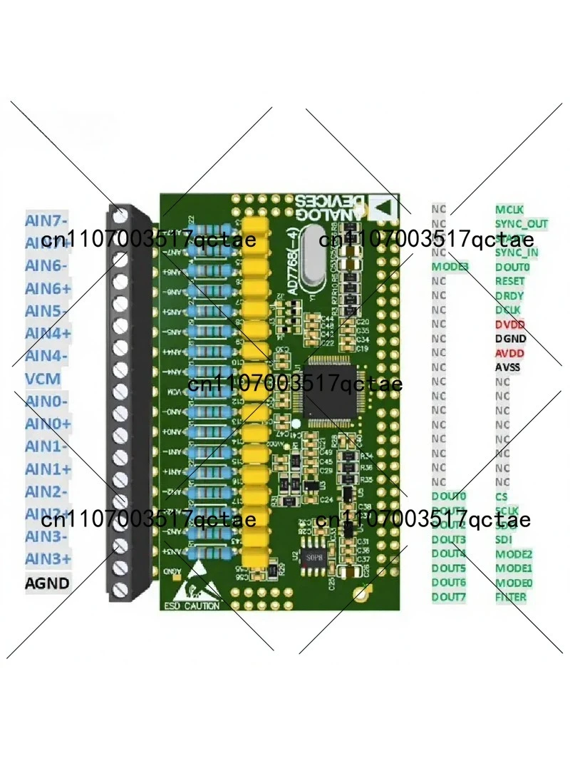 AD7768 8/4 Channel 24-Bit High Performance Synchronous Sampling ADC Module 110.8 KHz Bandwidth