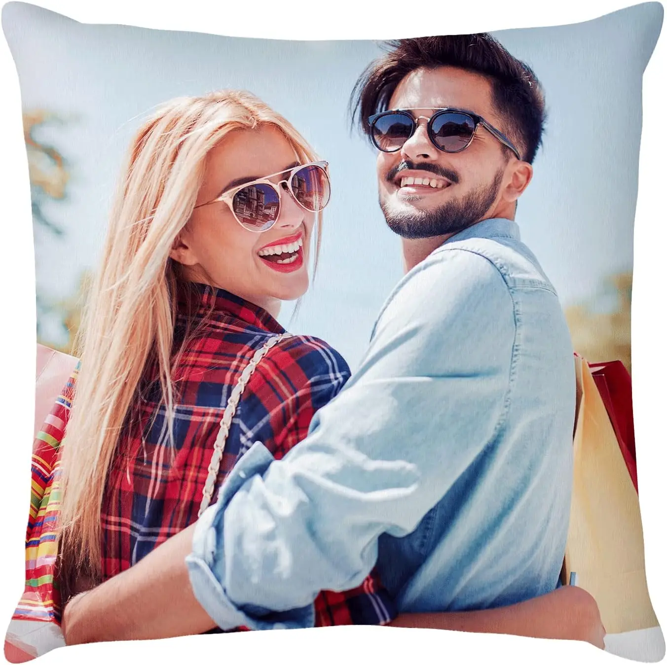 Customized Photo Pillowcase Personalized Throw Pillow Cover Love Keepsake Valentines Gifts for Women Two-Sides Design