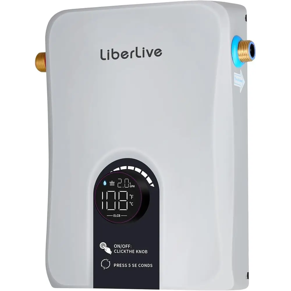 

Электрический проточный водонагреватель, 11 кВт, 240 В, для бытового использования или душа во всем доме, с LED-дисплеем