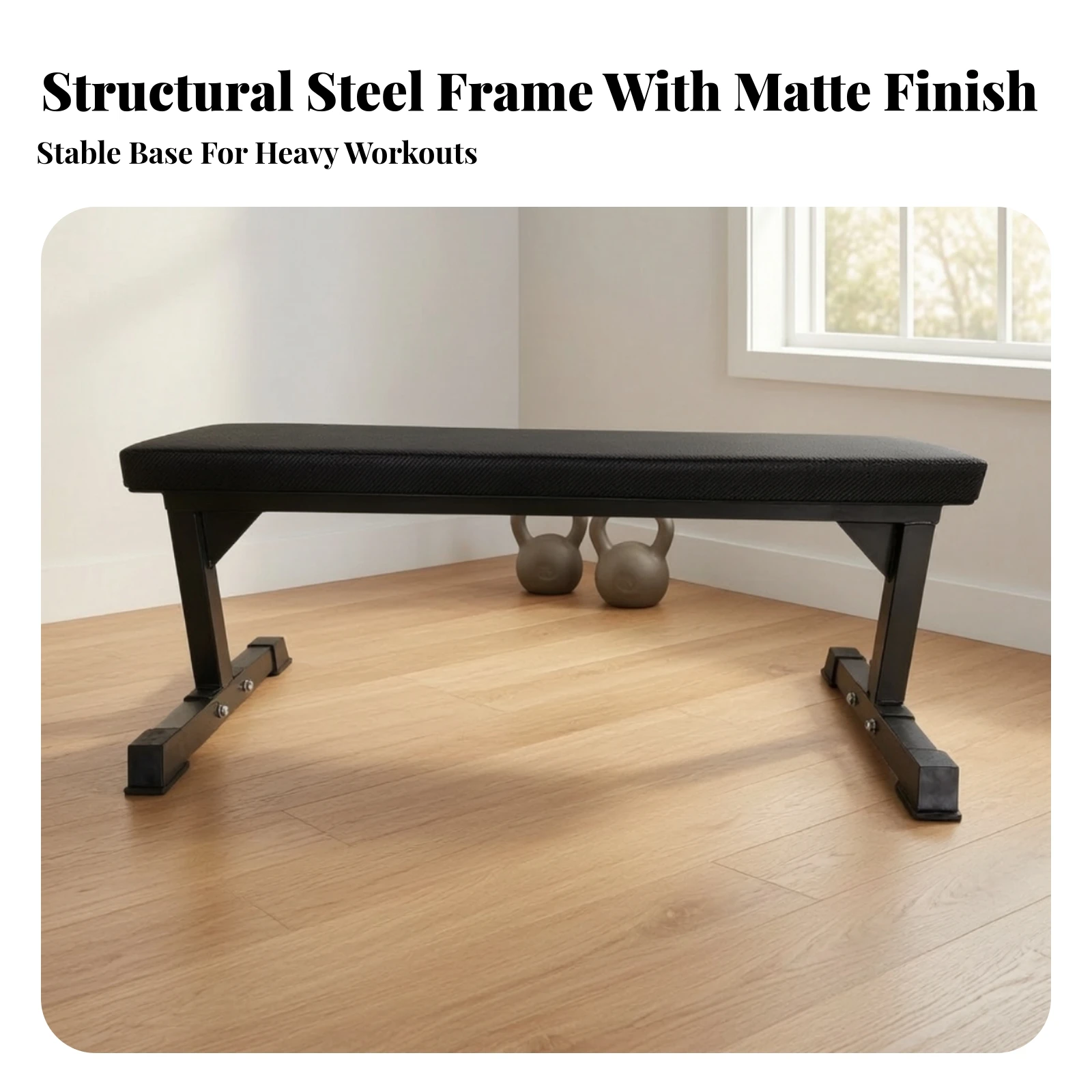 Flat Weight Bench Sturdy Flat Workout Bench Fitness Equipment Non-Slip Easy to Clean for Home Gym, Abdominal Workouts