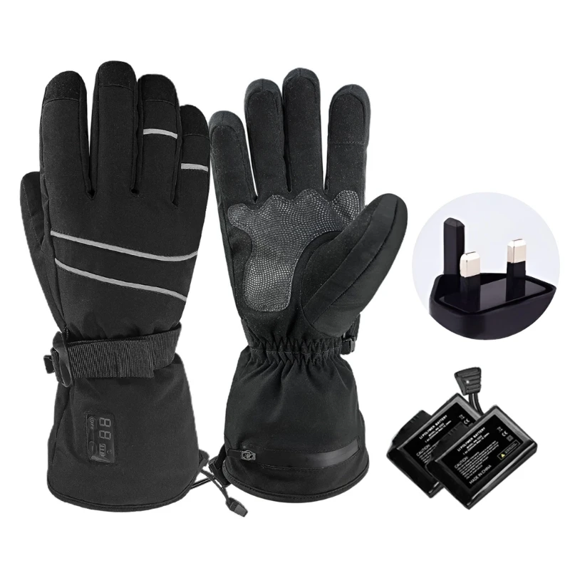 

Heated Gloves Rechargeable 7.4V 2200mAh Battery Electric Hand Warmers Heating Gloves for Men Women, Lasts 6Hrs, 3 Levels X5QF