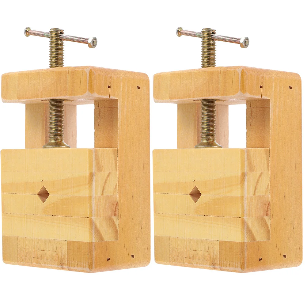 2Pcs Woodworking Vise Seal Engraving Device Durable Natural Material Stone Carving Tools Wood Vise Stone Chisel