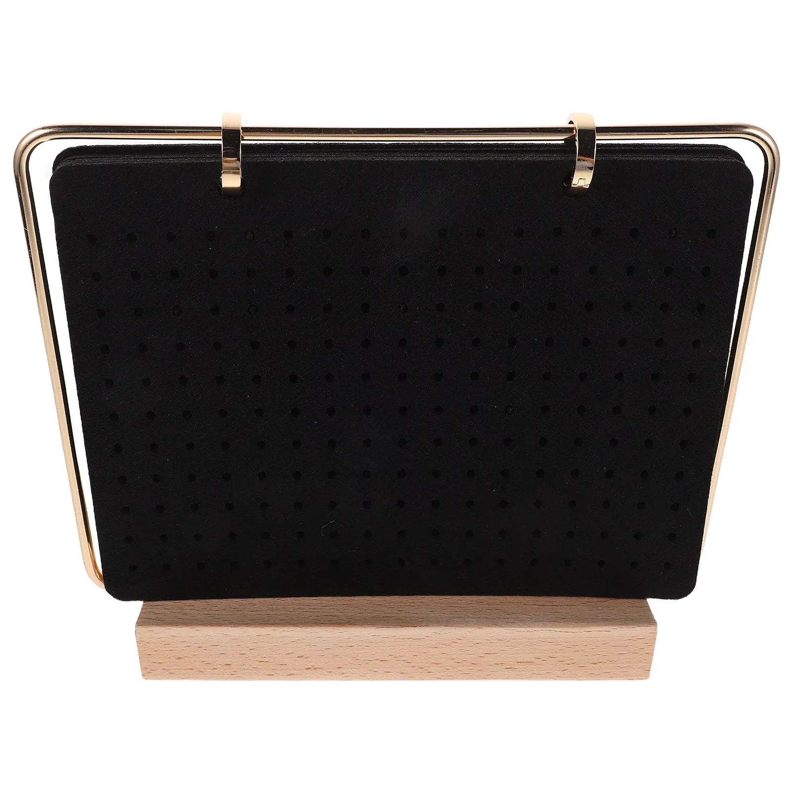 6-Page Felt Pin Display Board with Sturdy Wooden Base for Brooch Enamel Jewelry Organizer Easy Flip Storage Calendar Pin
