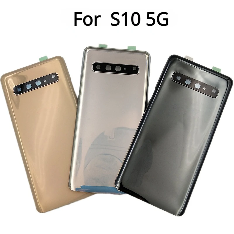 Back Cover For Samsung Galaxy S10 5G Version G9770 G977B G977U Back Battery Cover Glass Door Housing Case With Camera Lens