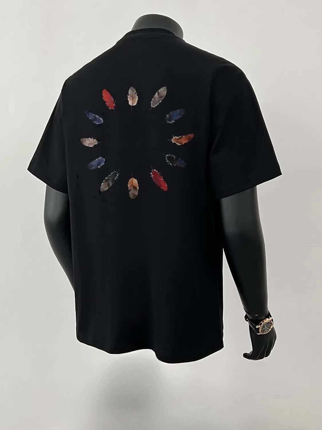 

2025 Short-sleeved T-shirt Men's and Women's Summer New Large Size Loose Personality Trend Printed American High Street Top