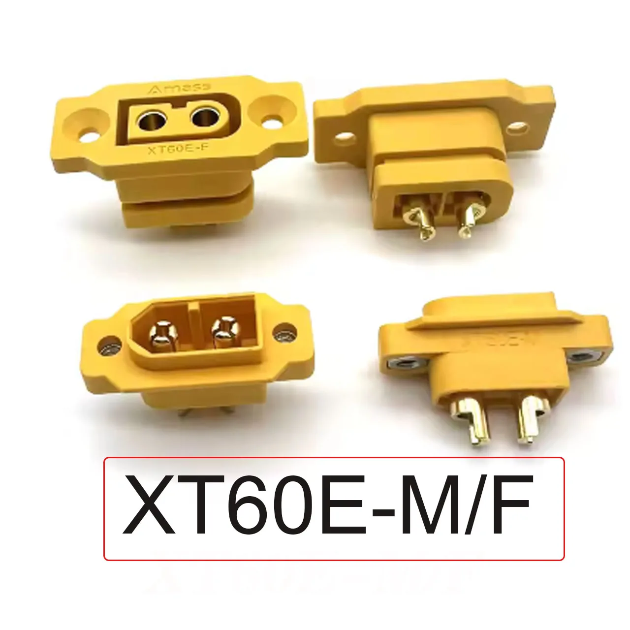 AMASS XT60E-F/M 5/10PCS Mountable XT60 Male Plug Connector 4.23g For Racing Models Multicopter Fixed Board DIY Spare Accessories