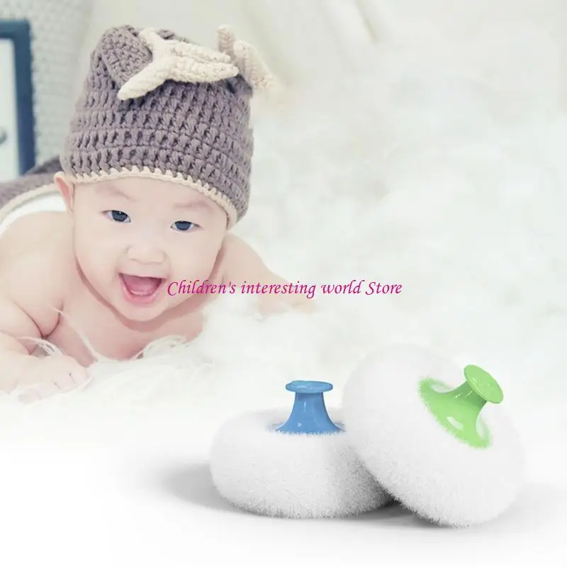 

Large Powder Puff with Box Infant Body Powder Puff Empty Loose Powder Box 425F