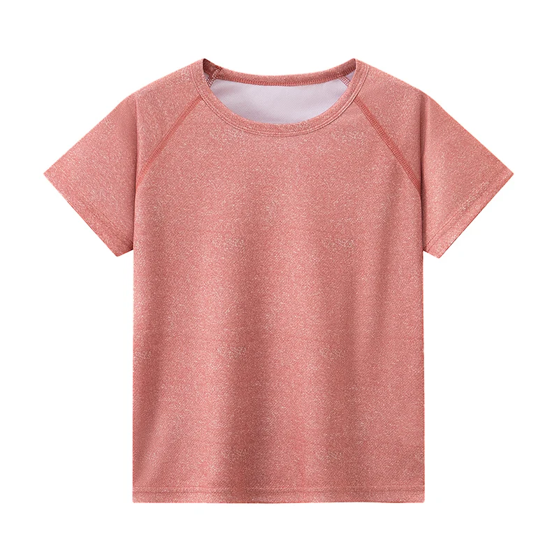 1/5 Piece Set Summer Children To Teenagers Size 120-175 Casual Sports Short Sleeved Solid Color Boys And Girls Versatile T-shirt