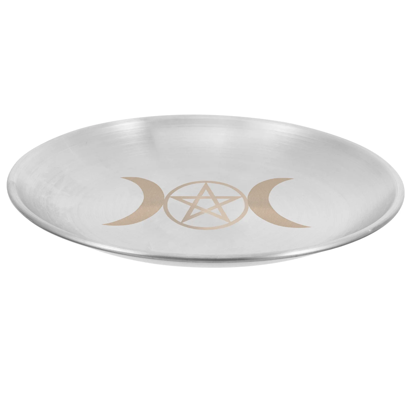 Pentagram Holder Plate Stand Jewelry Storage Tray Table Centerpiece Stainless Steel Altar