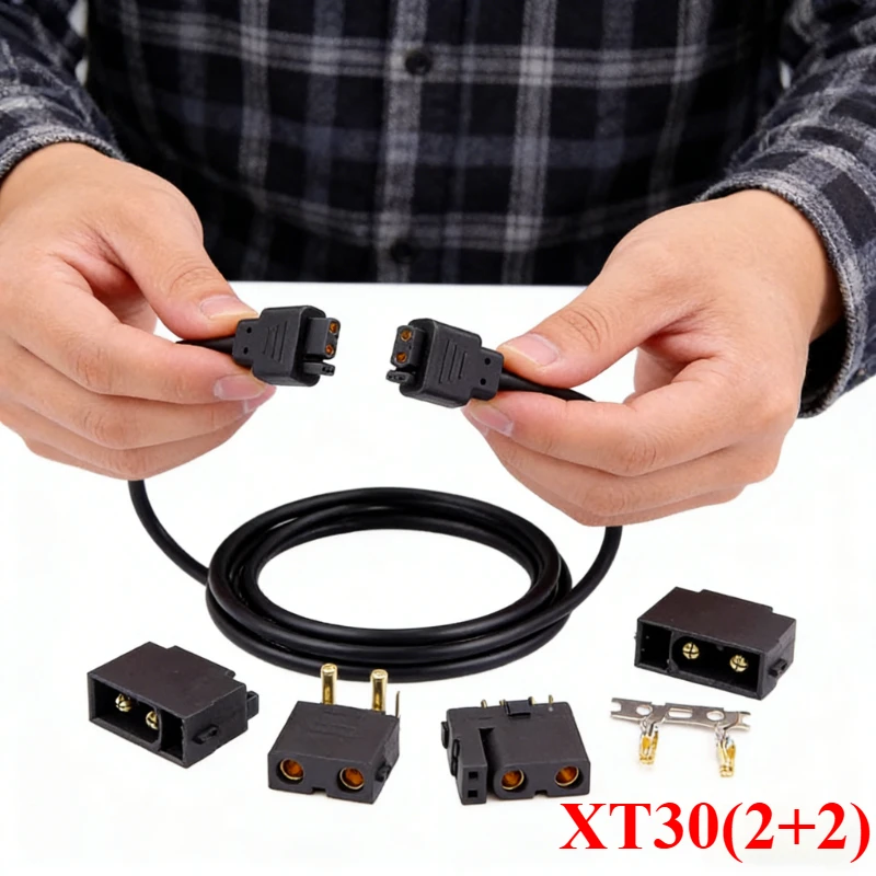 

Mini XT30 (2+2) Amss Model Airplane Power Battery Plug XT30 (2+2) PB/PW-MXT30 (2+2)-F Plug 500V Solderless Waterproof Connector