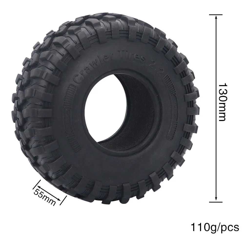 

for 1:10 RC Rock Crawler Axial SCX10 RR10 Wraith Wrangler 2.2 WHEEL 4PCS 130*55MM RC Car 2.2 Rubber Tyres Wheel Tires