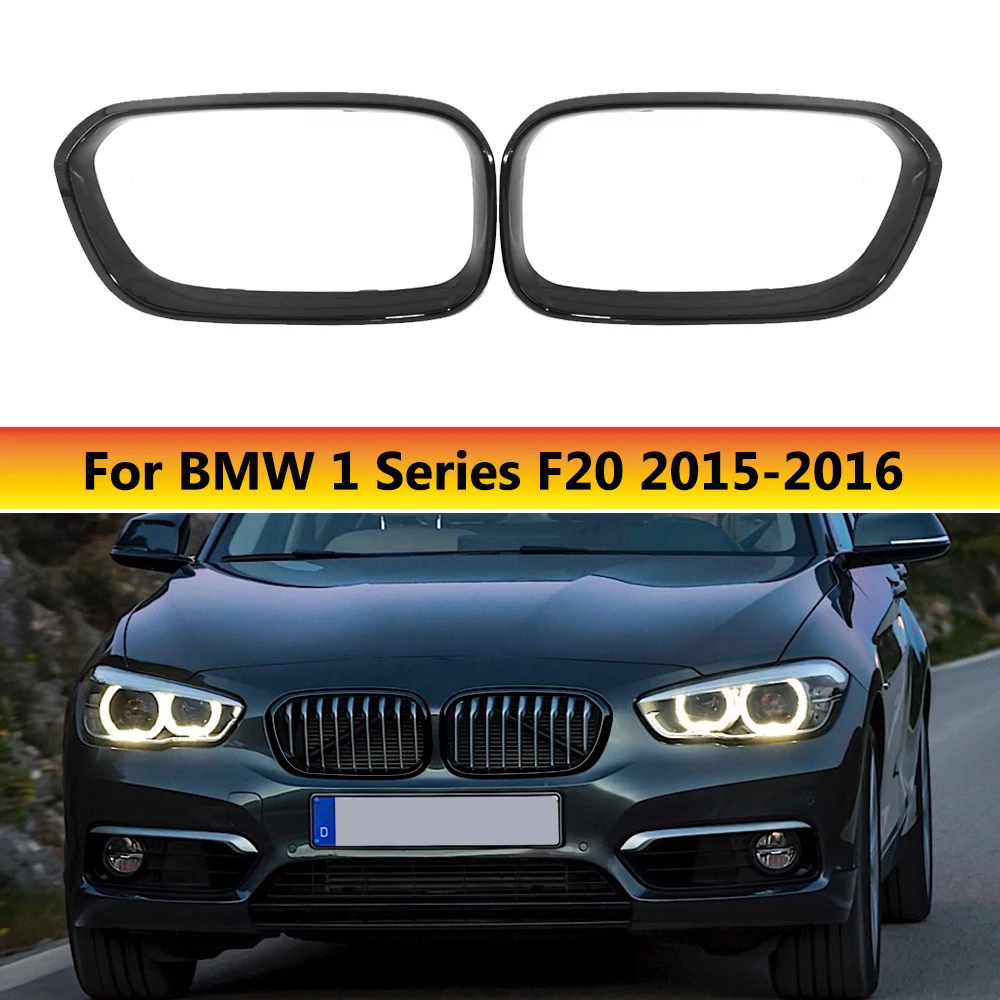 Gloss Black Car Front Bumper Grille Frame Replacement For BMW 1 Series F20 2015-2016