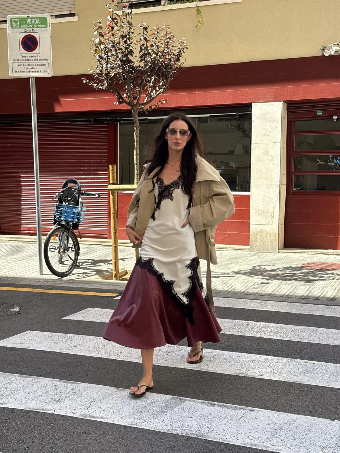 ZHAOLIN Lace Paneling Design Sensation Casual Loose Short Coat Dress Autumn Season Women's Fashion Sensibility Style