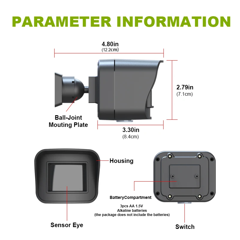 Imagem -05 - Htzsafe-sensor de Movimento Inteligente Wi-fi Detector Exterior Segurança Doméstica Resistente às Intempéries App Remoto Notificação