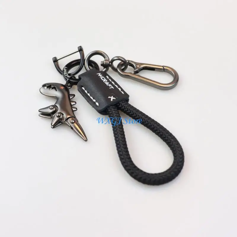 37JE Cartoon Dinosaur Zinc Alloy Keyring for Enjoyable and Secure Carry in Daily Life and Travel Use Convenient Car