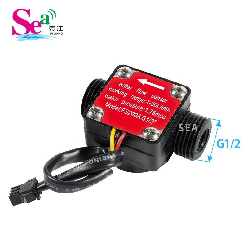 Precio de fábrica, efecto Hall, soporte OEM, YF-G21, contador de caudal de turbina de agua de 1/2 pulgada, sensor de flujo de agua de 1-30 L/min