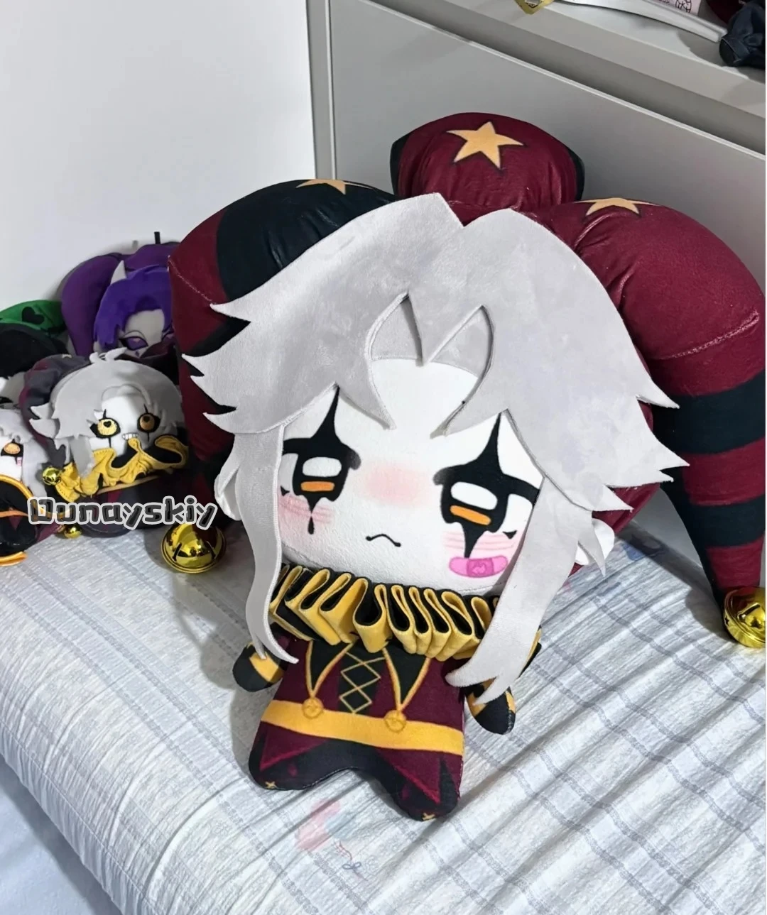 BAnime The Freak Circus Pierrot Cosplay 30CM Stuffed Body Plush Kawaii Plushie Figure Pillow {Dream ZS} Girls costume Halloween﻿