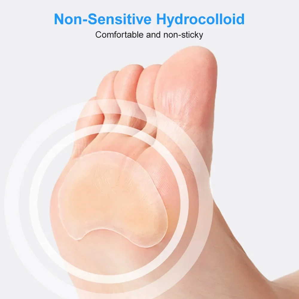 32 قطعة من اللدائن نفطة غير مرئية 4 أشكال من الجل الغرواني المائي ضمادات نفطة وسادة وسادة لكعب القدم وإصبع القدم وجلد الحراسة