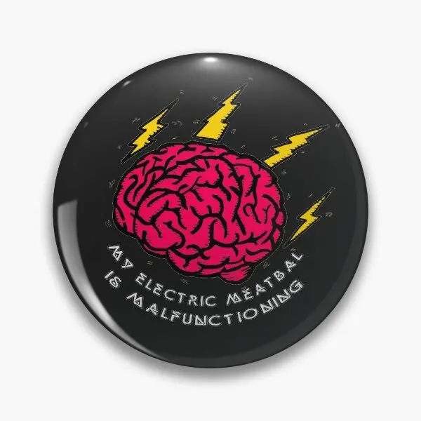 My Electric Meatball Is Malfunctioning  Soft Button Pin Fashion Lover Collar Cartoon Metal Gift Funny Jewelry Lapel Pin Cute