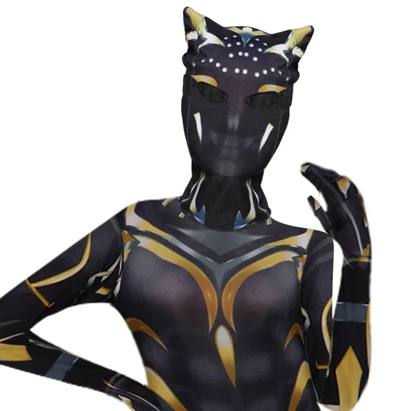 Halloween Animation Costume Cosplay Women Adult Party Kids Black Panther 2 Clothes Suit Superhero Children Sheng Costume Gift