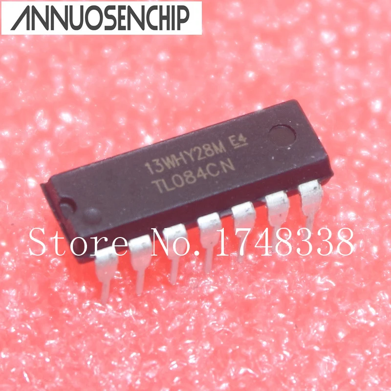 100PCS TL084CN TL084 DIP-14 Quad JFET-Input Op Amp New