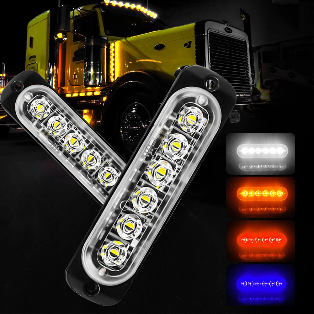 Стробоскопические огни с дистанционным управлением, 6 светодиодов, боковые габаритные огни для автомобиля, фонари решетки, 16 режимов, предупреждающие огни, грузовики