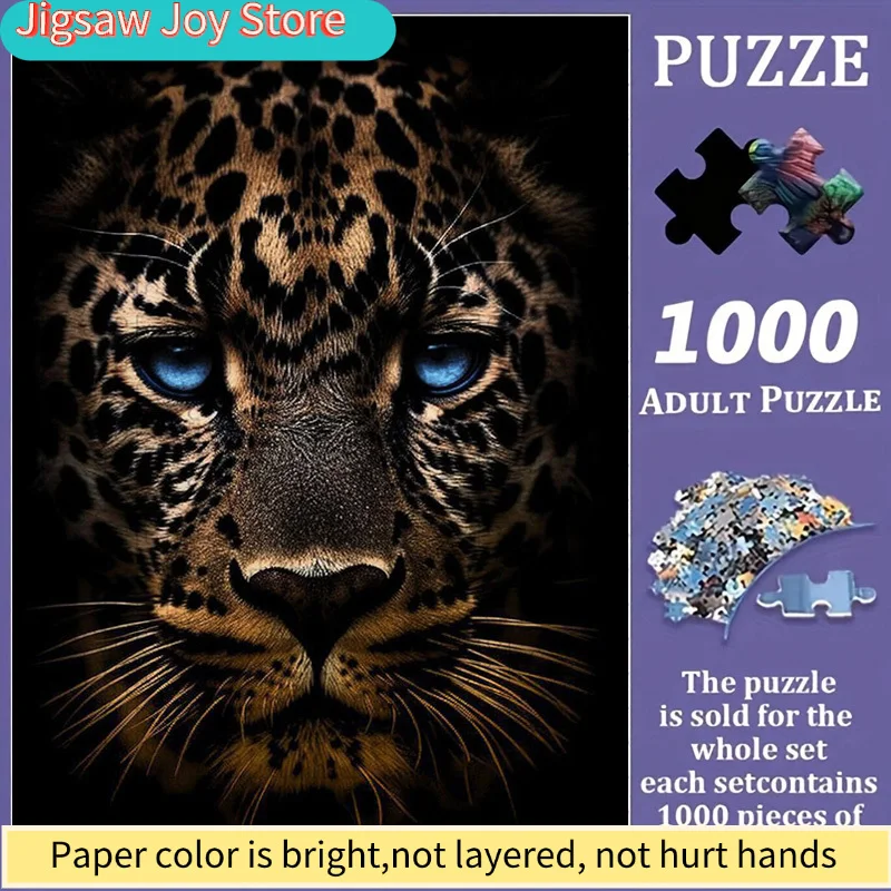 

Большой пазл для всей семьи - красочный леопардовый принт с яркими животными узорами, увлекательный и веселый, подходит для любого возраста.