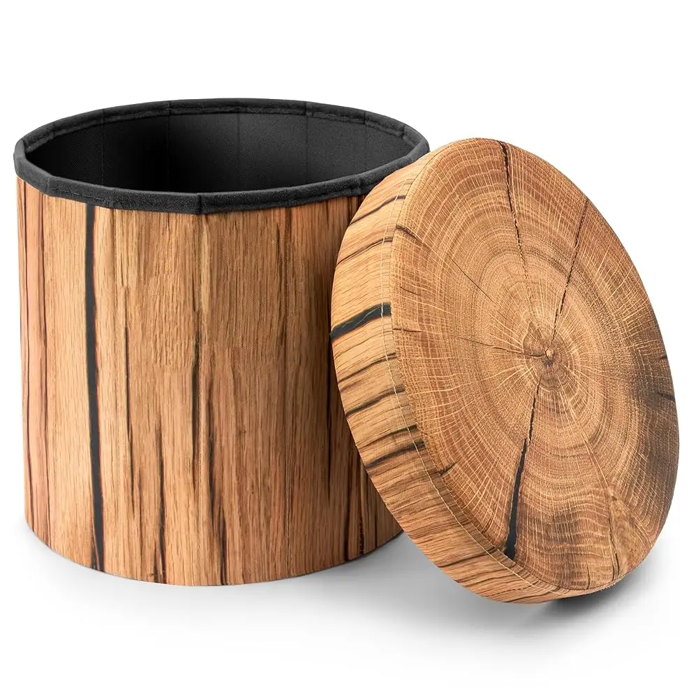 

Tree Stump Stool, Toy Storage Ottoman 15 H Fake Tree Stumps Log Stool Storage, Artificial Tree Trunk, Perfect Footstool Kids